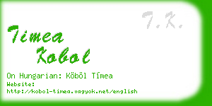 timea kobol business card
